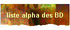 liste alpha des BD