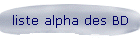liste alpha des BD